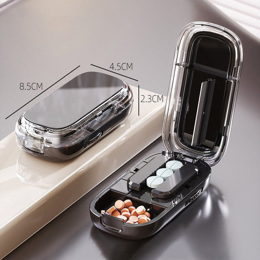 Compact Pill Cutter & Storage Solution