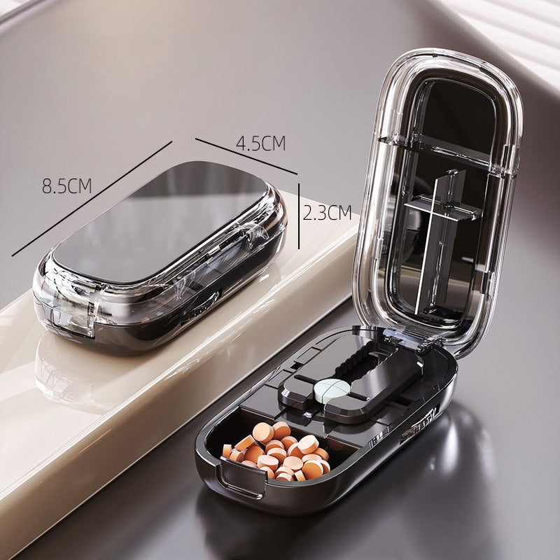 Compact Pill Cutter & Storage Solution