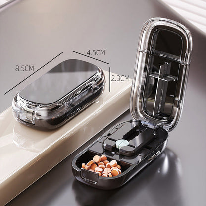 Compact Pill Cutter & Storage Solution