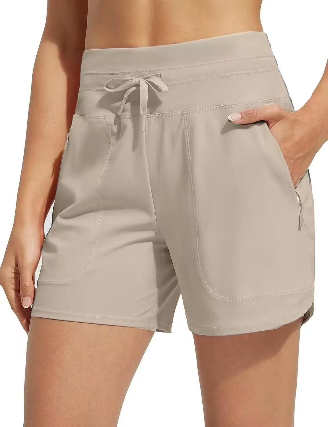 High-Waisted Quick-Dry Swim Shorts for Women