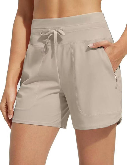 High-Waisted Quick-Dry Swim Shorts for Women