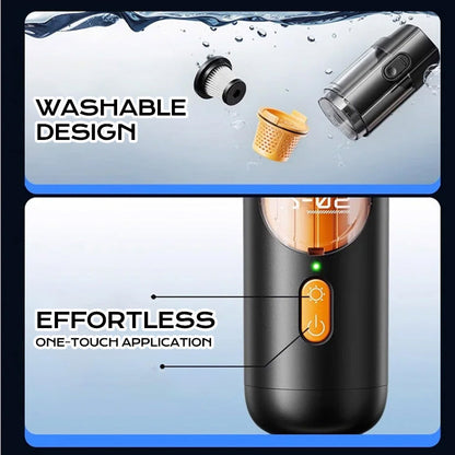 Handheld Vacuum Cleaner for Effortless Cleaning with 5 Versatile Attachments