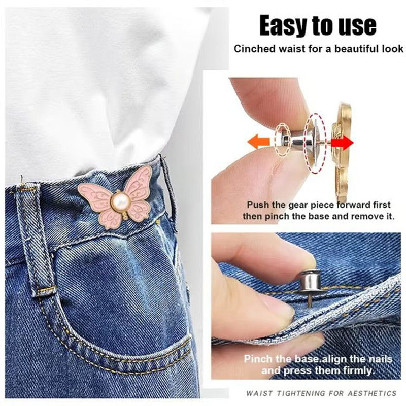 Adjustable Butterfly Buckle for Waist - Buy 2, Get 3 Free!