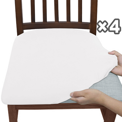 4-Pack Chair Covers for Dining Room Chairs | Stretchy & Stain-Resistant