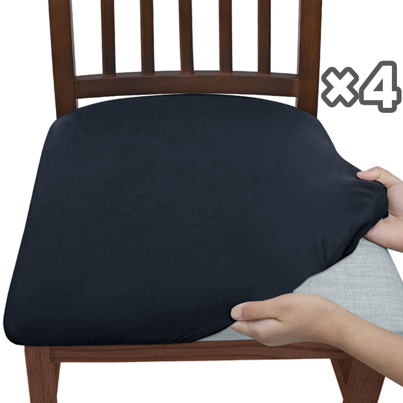 4-Pack Chair Covers for Dining Room Chairs | Stretchy & Stain-Resistant