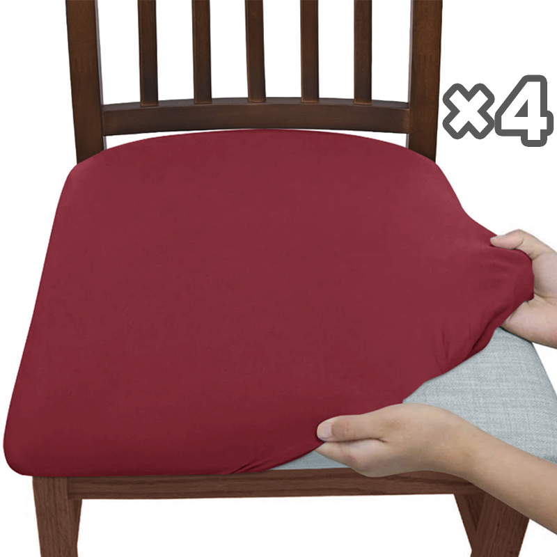 4-Pack Chair Covers for Dining Room Chairs | Stretchy & Stain-Resistant