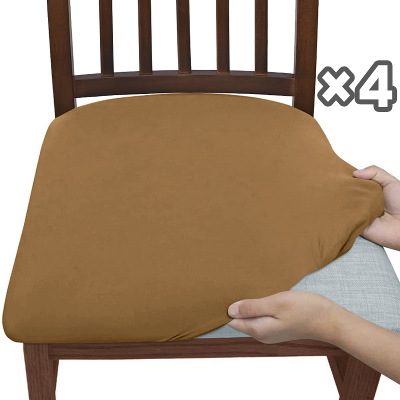 4-Pack Chair Covers for Dining Room Chairs | Stretchy & Stain-Resistant