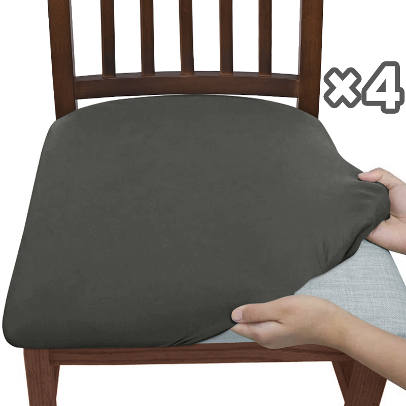 4-Pack Chair Covers for Dining Room Chairs | Stretchy & Stain-Resistant