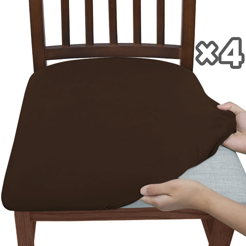4-Pack Chair Covers for Dining Room Chairs | Stretchy & Stain-Resistant