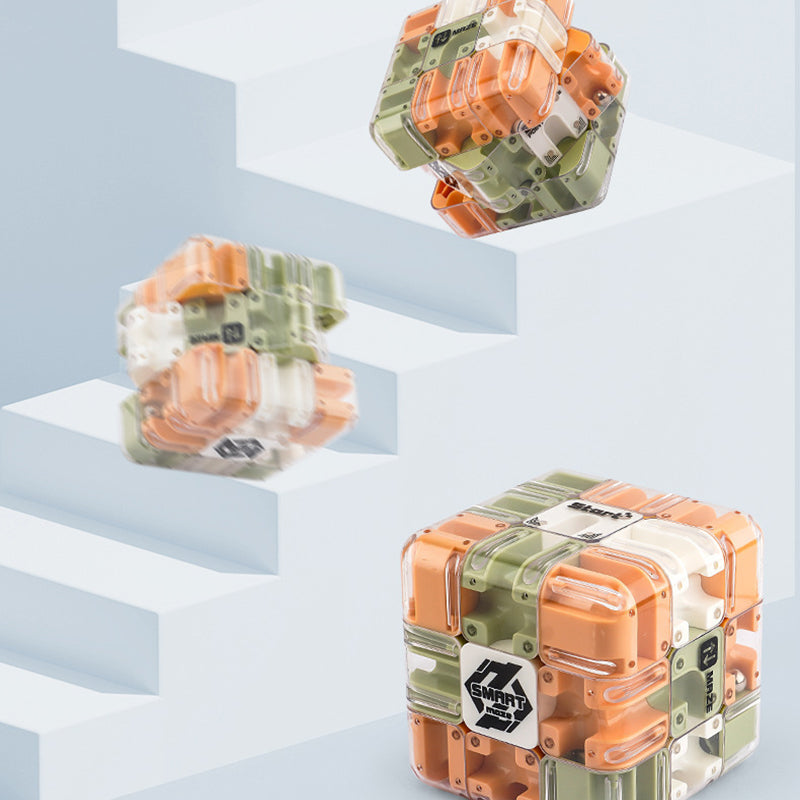 3D Puzzle Labyrinth Cube with Metal Ball