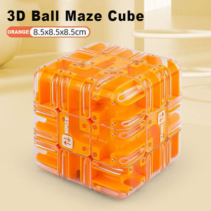 3D Puzzle Labyrinth Cube with Metal Ball