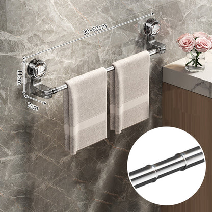 Suction Cup Towel Rack - Adjustable Length 30-100 cm | Stainless Steel