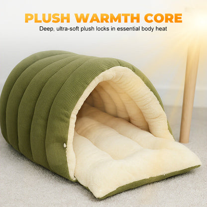CozyNest Pet Cave Bed | Versatile 2-in-1 Design for Comfort