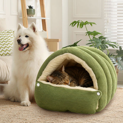 CozyNest Pet Cave Bed | Versatile 2-in-1 Design for Comfort