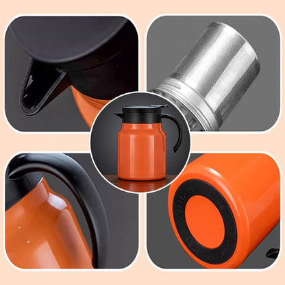 Stainless Steel Travel Flask | Leak-Proof Insulated Bottle with Easy Pour Spout and Tea Infuser