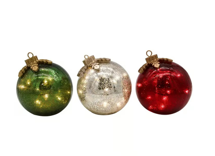 LED Christmas Ball GlowSphere – Warm Lighting with Timer Feature
