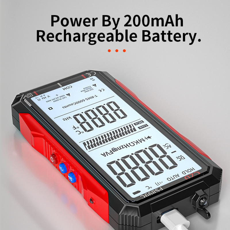 Compact USB Rechargeable Digital Meter with Auto-Range