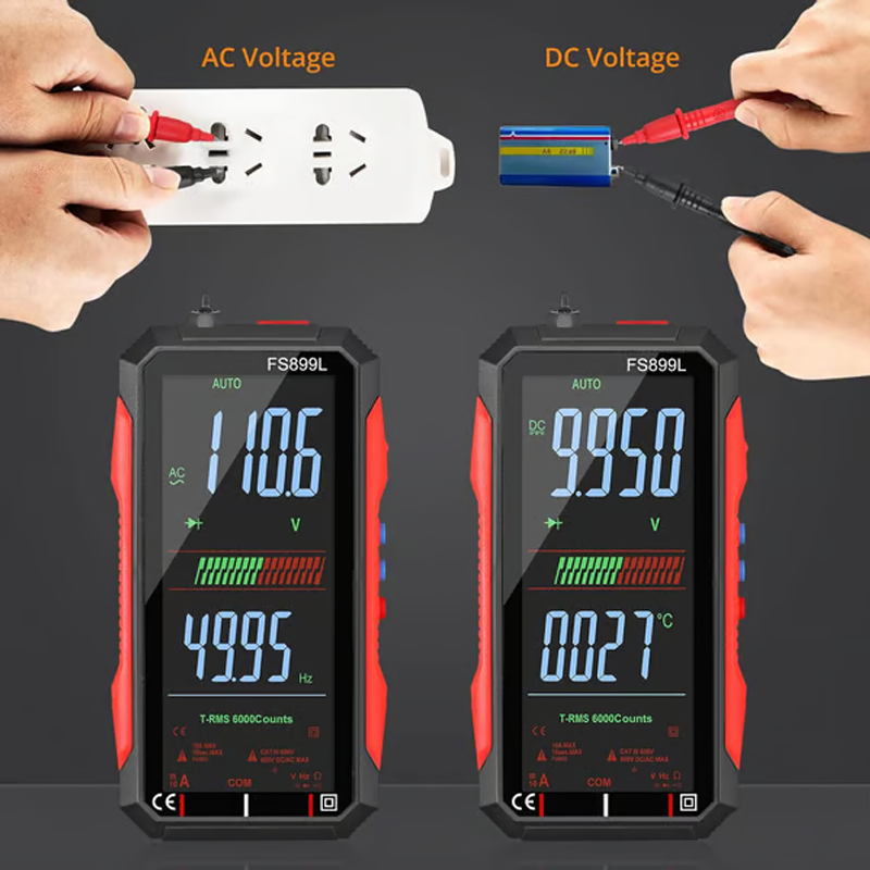 Compact USB Rechargeable Digital Meter with Auto-Range