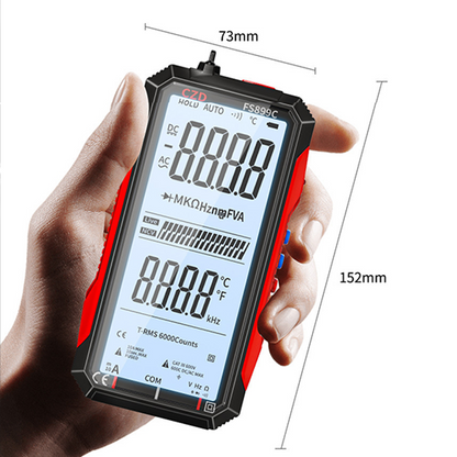 Compact USB Rechargeable Digital Meter with Auto-Range