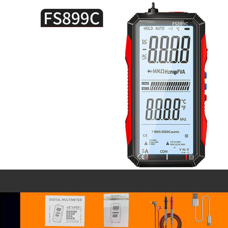 Compact USB Rechargeable Digital Meter with Auto-Range