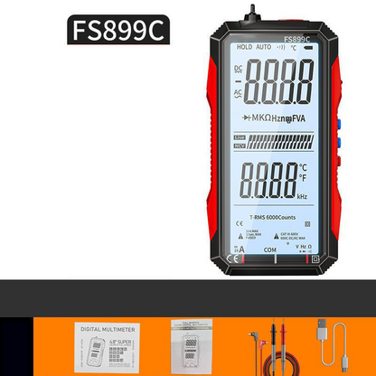 Compact USB Rechargeable Digital Meter with Auto-Range