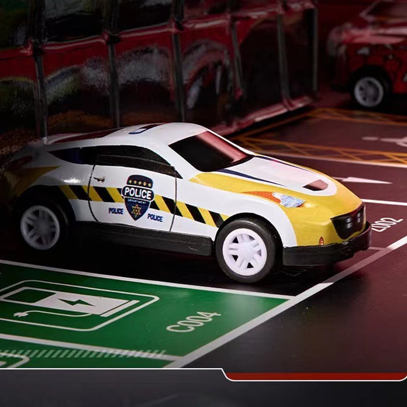Mini Retro Car Set with 48 Vehicles and Built-in Garage for Kids