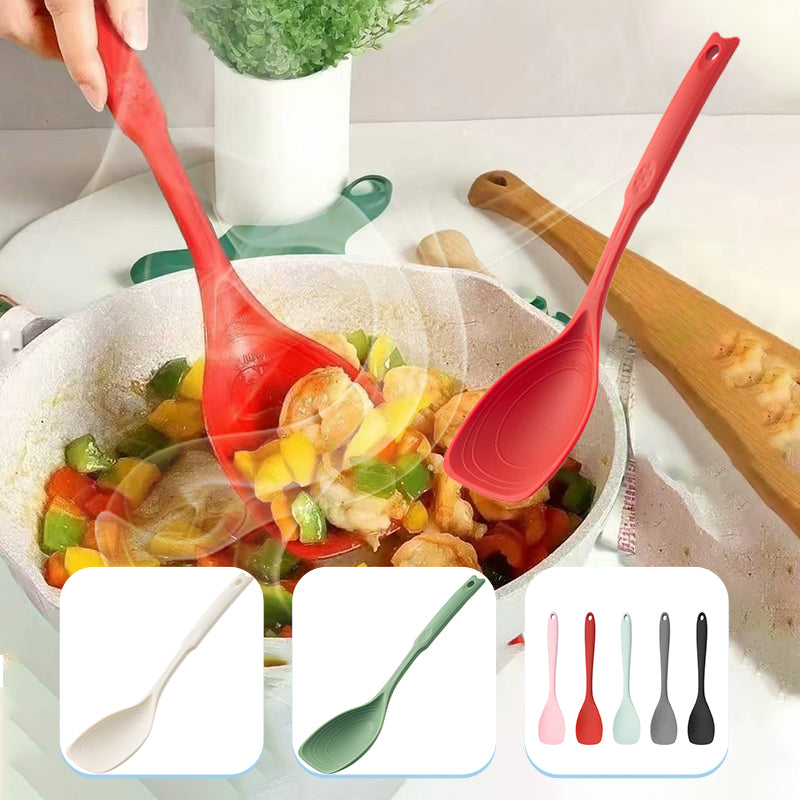 Versatile Heat-Resistant Silicone Spatula and Spoon Combo