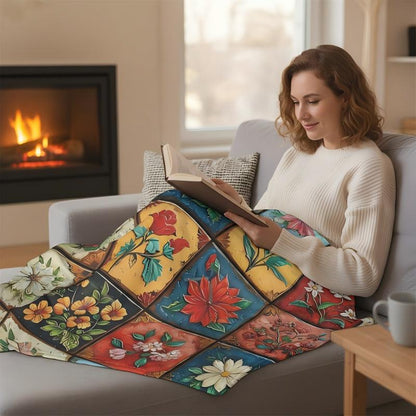 Cozy Floral Throw Blanket in Multiple Sizes & Designs