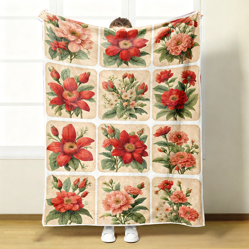 Cozy Floral Throw Blanket in Multiple Sizes & Designs