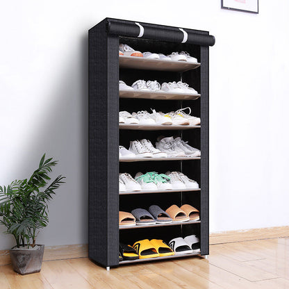 Multi-Tier Shoe Organizer with Protective Cover for Home