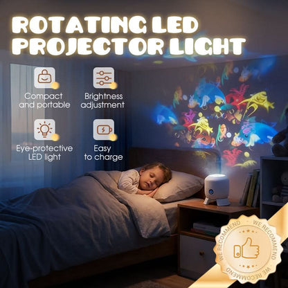 LED Projector Light with Rotating Feature for Room Atmosphere