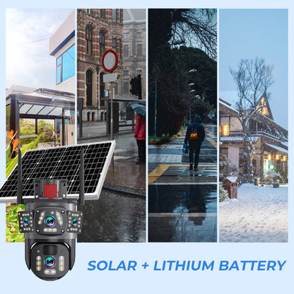 360° Solar-Powered Outdoor Security Camera with Night Vision