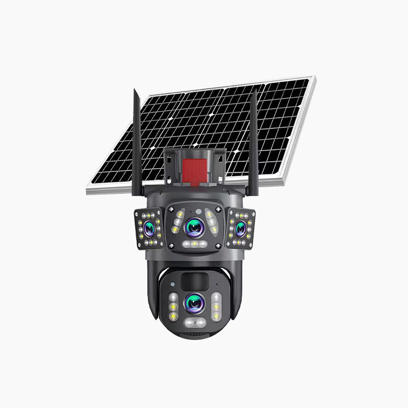 360° Solar-Powered Outdoor Security Camera with Night Vision