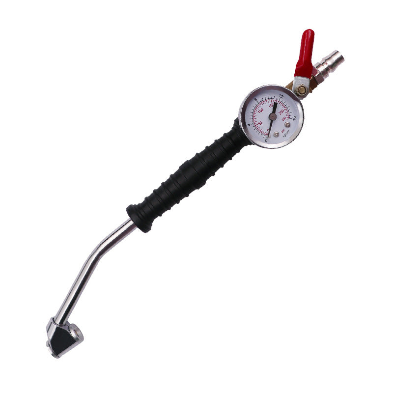 Precision Tire Inflator with Gauge & Dual-Head Valve | Fast and Accurate Inflation for Cars, Motorcycles & Bicycles | Durable Alloy, 298 mm
