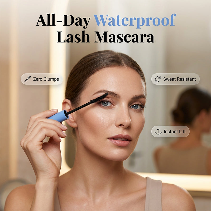 Water-Resistant Mascara for Ultimate Volume & Length | Smudge-Proof & Fast-Drying | Curved Brush for Lift | Black 4 g