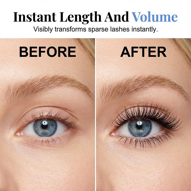 Water-Resistant Mascara for Ultimate Volume & Length | Smudge-Proof & Fast-Drying | Curved Brush for Lift | Black 4 g