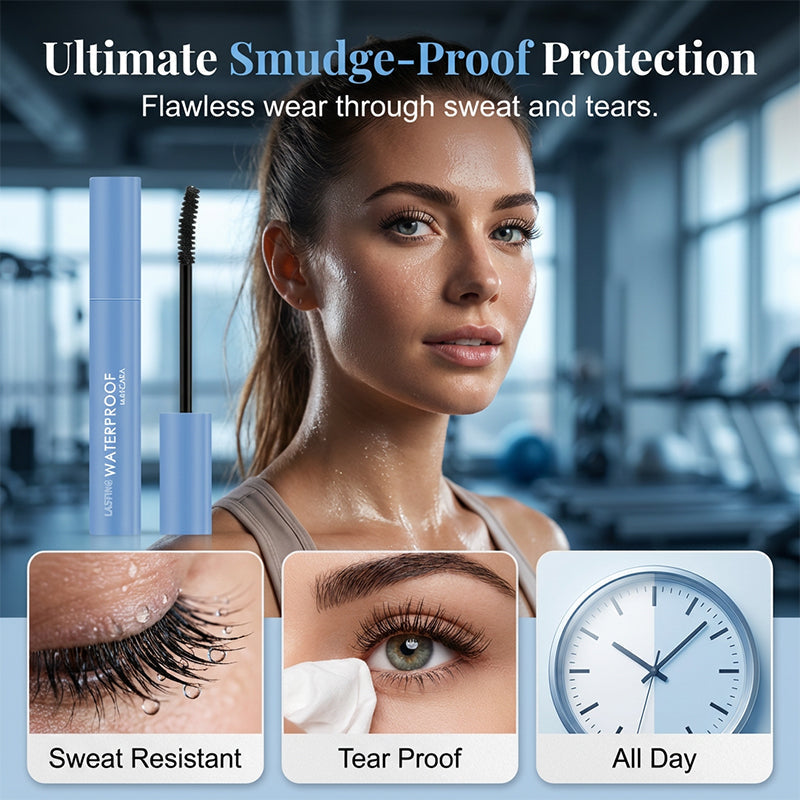 Water-Resistant Mascara for Ultimate Volume & Length | Smudge-Proof & Fast-Drying | Curved Brush for Lift | Black 4 g