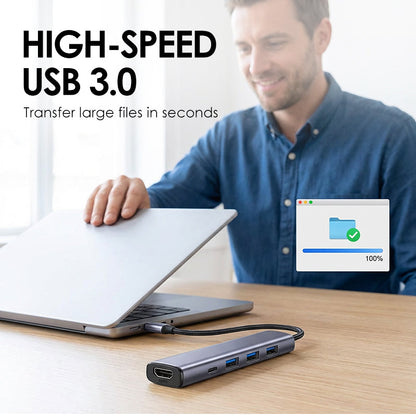 USB-C Hub with 4K HDMI Output – 5 Functions