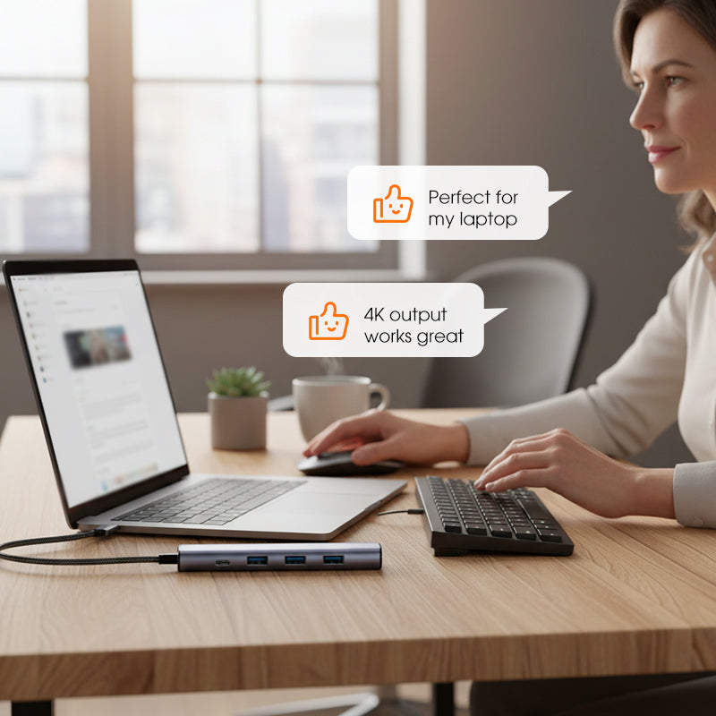 USB-C Hub with 4K HDMI Output – 5 Functions