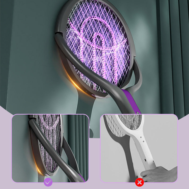 Electric Swatter and Mosquito Trap with UV Light – 2-in-1 Device