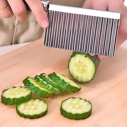 Stainless Steel Vegetable Cutter - Wave Design
