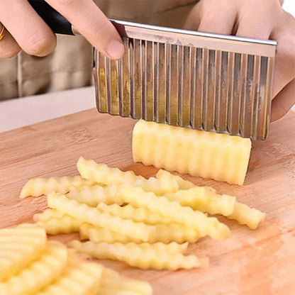Stainless Steel Vegetable Cutter - Wave Design