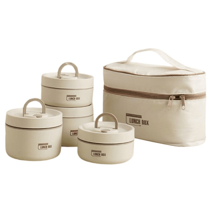 Insulated Stackable Lunch Container in Stainless Steel with Leakproof Lid and Handle