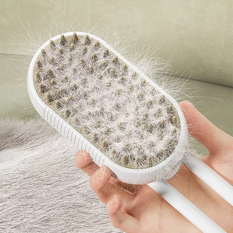 Steam Brush for Cat Grooming – Pet Hair Care Tool