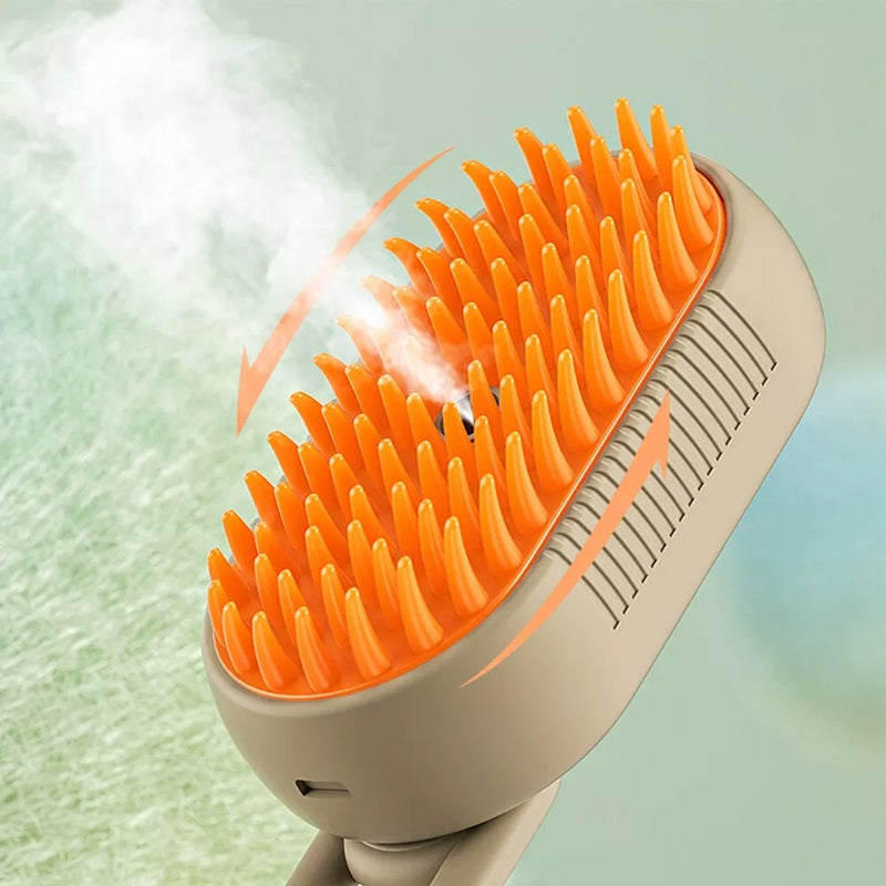 Steam Brush for Cat Grooming – Pet Hair Care Tool