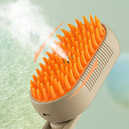 Steam Brush for Cat Grooming – Pet Hair Care Tool