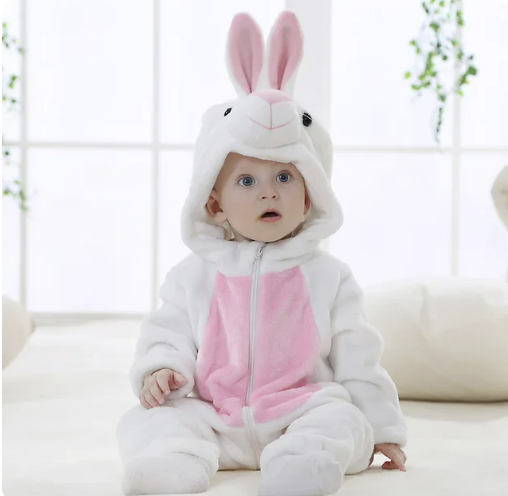 Baby Fleece Overall - Animal Onesie for Infants