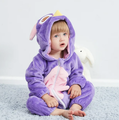 Baby Fleece Overall - Animal Onesie for Infants