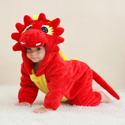 Baby Fleece Overall - Animal Onesie for Infants