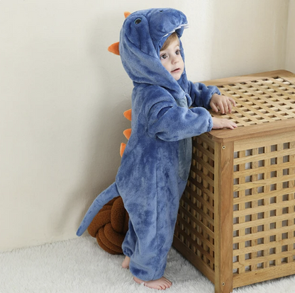Baby Fleece Overall - Animal Onesie for Infants